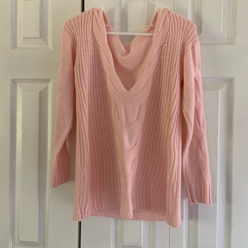 Cable knit off the shoulder sweater